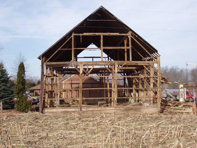 Martin Barn Dismantle Process / The siding is removed, now for the roof...